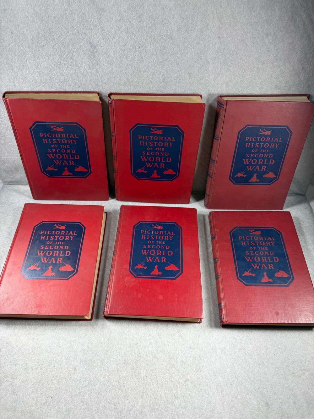 Pictorial History of the Second World War - Red Hardcover Set (6 Volumes)